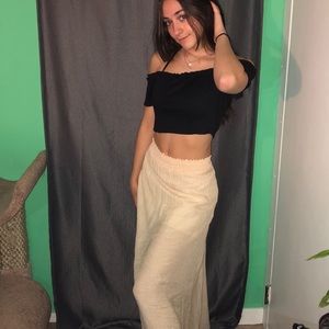 Beige long skirt